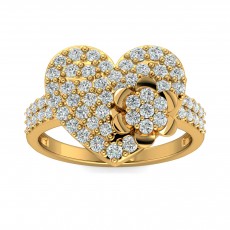 22K Fancy Stoned Gold Ring for Women's & Girl's
